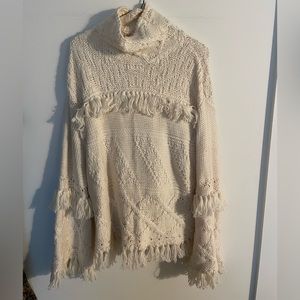 Line the Label fringe Ivory sweater, size M